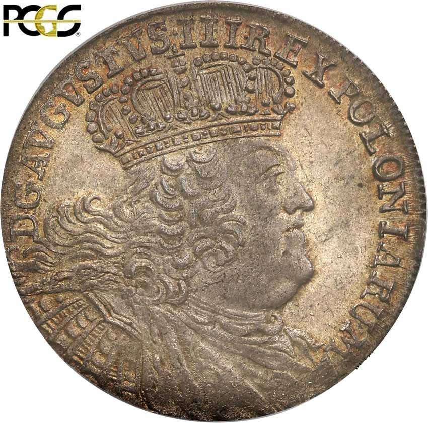 August III Sas. Ort (18 groszy) 1756 Lipsk PCGS MS62